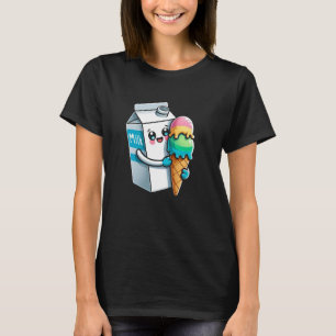 Funny Italian Food Milk Gelato Ice Cream T-Shirt