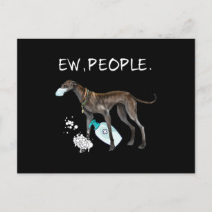 Funny Italian Greyhound Ew People Dog Lover Gift Announcement Postcard