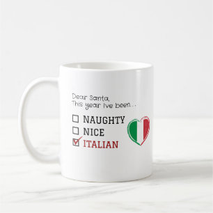 Funny Italian naughty nice Christmas Coffee Mug