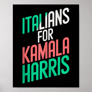 Funny Italians Girls For Kamala Harris Italy 47th Poster