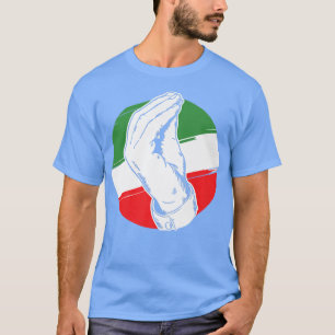 Funny Italy Flag Rome Italian Gesture Pizza Floren T-Shirt