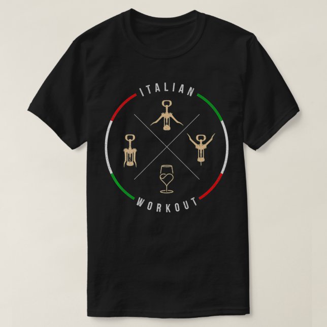 Funny Italy Pun Italian Workout Men & Women Premiu T-Shirt (Design Front)