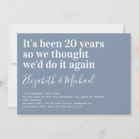Funny It's Been 20 Years Vow Renewal