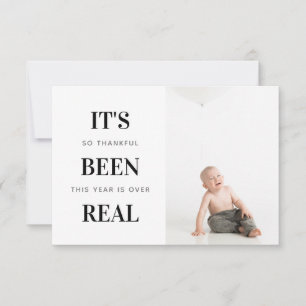Funny It's Been Real Photo Christmas Cards