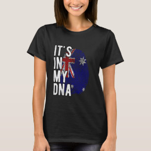 Funny it's in my DNA Australia flag Fingerprint T-Shirt