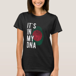 Funny it's in my DNA Bangladesh flag Fingerprint T-Shirt