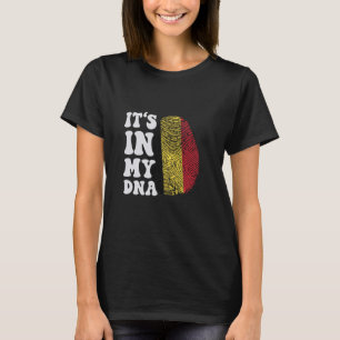 Funny it's in my DNA Belgium flag Fingerprint T-Shirt
