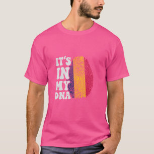 Funny it's in my DNA Chad flag Fingerprint T-Shirt