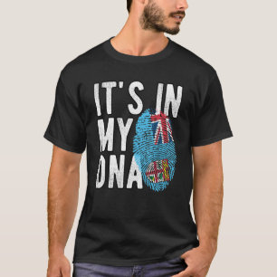 Funny it's in my DNA Fiji flag Fingerprint T-Shirt