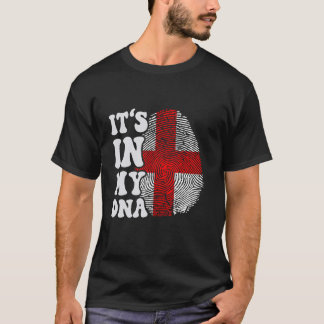 Funny it's in my DNA Georgia flag Fingerprint T-Shirt