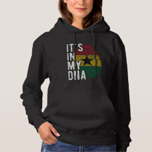 Funny it's in my DNA Ghana flag Fingerprint Hoodie