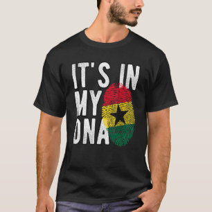 Funny it's in my DNA Ghana flag Fingerprint T-Shirt
