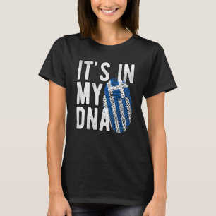 Funny it's in my DNA Greece flag Fingerprint T-Shirt