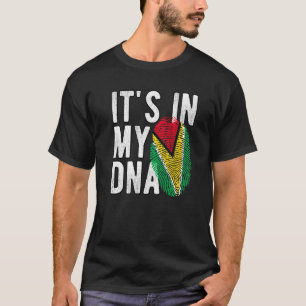 Funny it's in my DNA Guyana flag Fingerprint Premi T-Shirt