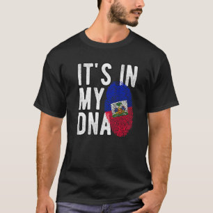 Funny it's in my DNA Haiti flag Fingerprint Premiu T-Shirt
