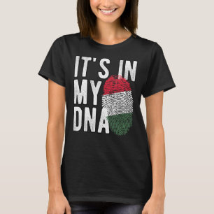Funny it's in my DNA Hungary flag Fingerprint T-Shirt