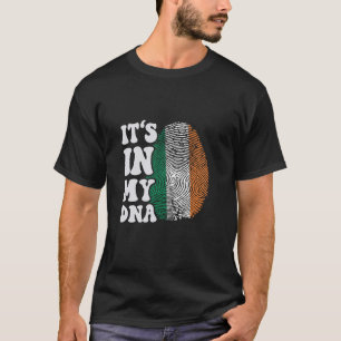 Funny it's in my DNA Ireland flag Fingerprint T-Shirt