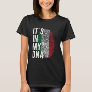 Funny it's in my DNA Italy flag Fingerprint T-Shirt