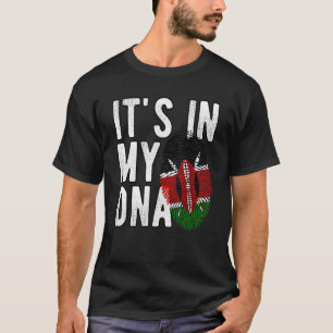 Funny it's in my DNA Kenya flag Fingerprint T-Shirt
