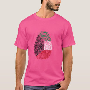 Funny it's in my DNA Kuwait flag Fingerprint T-Shirt