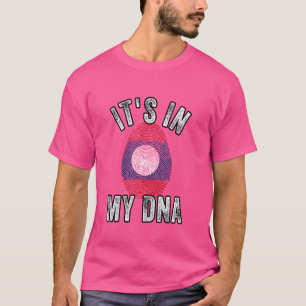 Funny it's in my DNA Laos flag Fingerprint T-Shirt