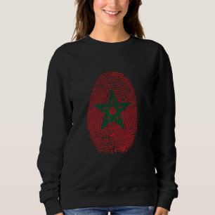Funny it's in my DNA Morocco flag Fingerprint Sweatshirt