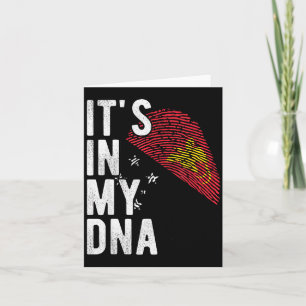 Funny It's In My Dna Papua New Guinea Flag Fingerp Card
