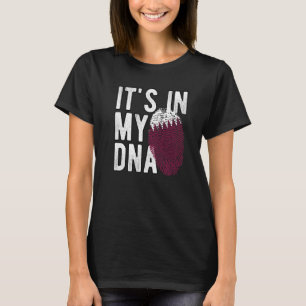 Funny it's in my DNA Qatar flag Fingerprint Premiu T-Shirt