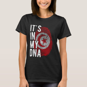 Funny it's in my DNA Tunisia flag Fingerprint T-Shirt