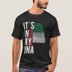 Funny it's in my DNA UAE flag Fingerprint T-Shirt