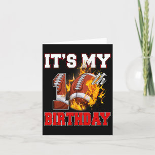 Funny It's My 10th Birthday 10 Years Old Football Card
