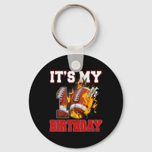 Funny It's My 10th Birthday 10 Years Old Football Key Ring