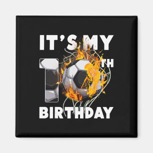 Funny It's My 10th Birthday 10 Years Old Soccer By Magnet