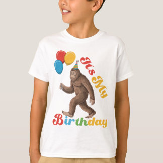 Funny It's My Birthday Bigfoot Sasquatch Party T-Shirt