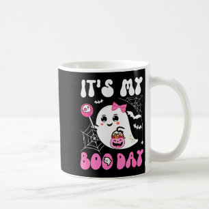 Funny Its My Boo Day Cute Halloween Birthday Ghost Coffee Mug