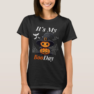 Funny Its My Boo Day Cute Halloween Birthday Ghost T-Shirt