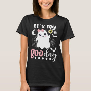 Funny Its My Boo Day Cute Halloween Birthday Ghost T-Shirt