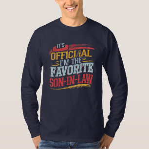 Funny It's Official I'm the Favourite Son-in-Law T-Shirt