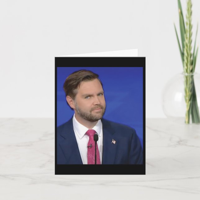 Funny J.d Vance Meme Vice President Debate Face  Card (Front)