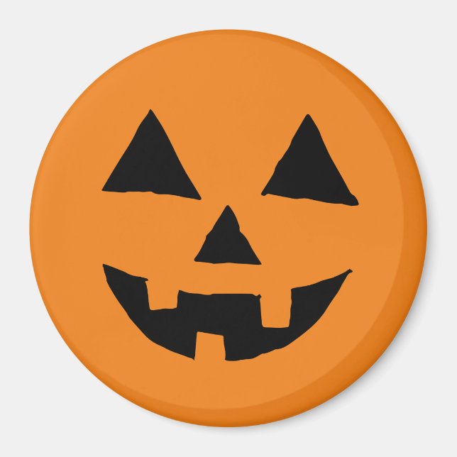  Funny Jack O Lanter Halloween Art Simple Jack O Magnet (Front)