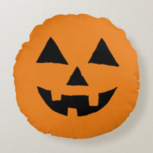 Funny Jack O Lanter Halloween Art Simple Jack O Round Cushion