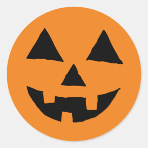 Funny Jack O Lanter Simple Jack O Lantern Designs  Classic Round Sticker