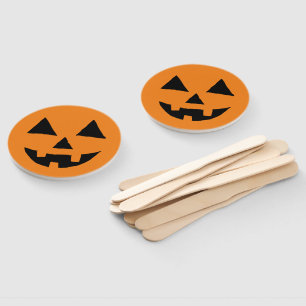 Funny Jack O Lanter Simple Jack O Lantern Designs  Hand Fan