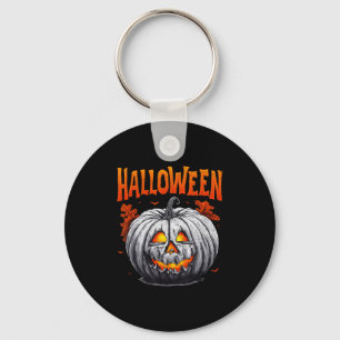 Funny Jack O Lantern Face Pumpkin Halloween Costum Key Ring