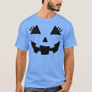 Funny Jack o Lantern pumpkin face eyelashes for ha T-Shirt