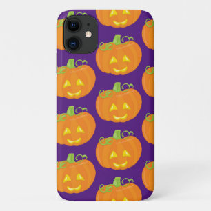 Funny Jack O'Lantern Pumpkin Halloween Pattern iPhone 11 Case