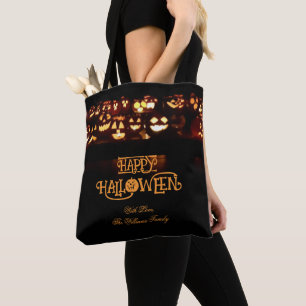 Funny Jack o'Lantern Pumpkins Happy Halloween Tote Bag