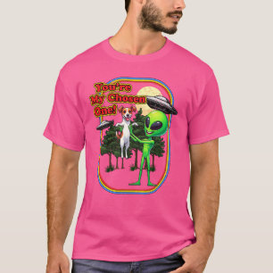 Funny Jack Russel Alien You're Chosen One UFO Men T-Shirt