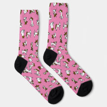 Funny Jack Russell Cartoon Socks