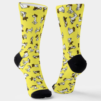Funny Jack Russell Cartoon Socks